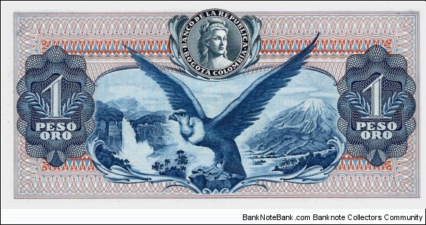 Banknote from Colombia year 1970