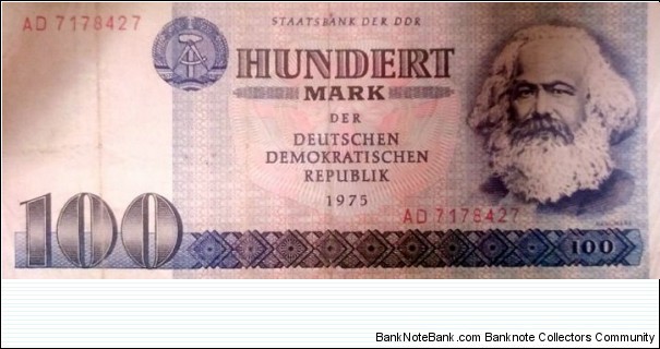 German Democratic Republic (East Germany) 100 Mark.
AD 7178427 Banknote