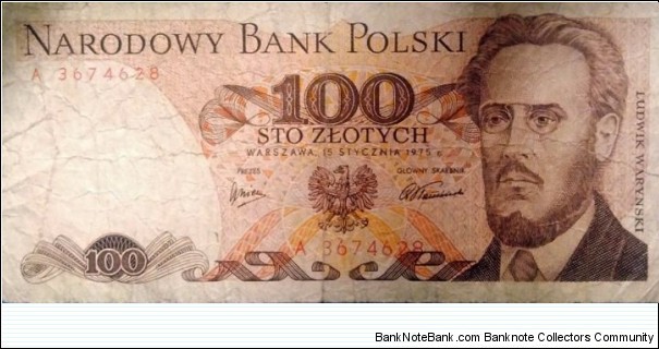 Poland 100 Złotych.
A 3674628 Banknote