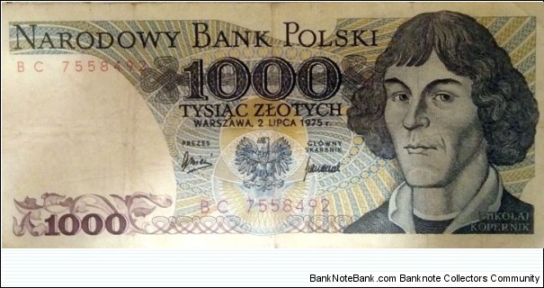Poland 1000 Złotych.
BC 7558492 Banknote