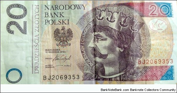 Poland 20 Złotych.
BJ2069353 Banknote
