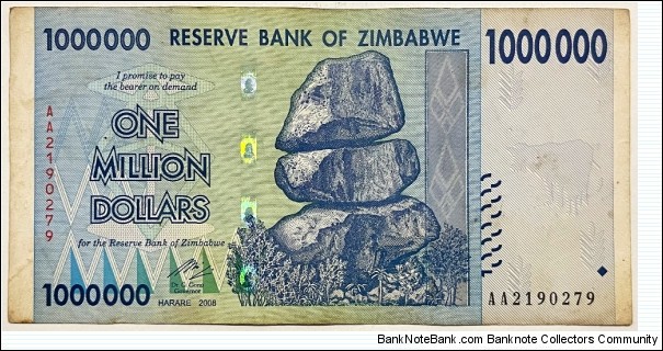 1.000.000 Dollars Banknote