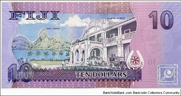 Banknote from Fiji year 2012