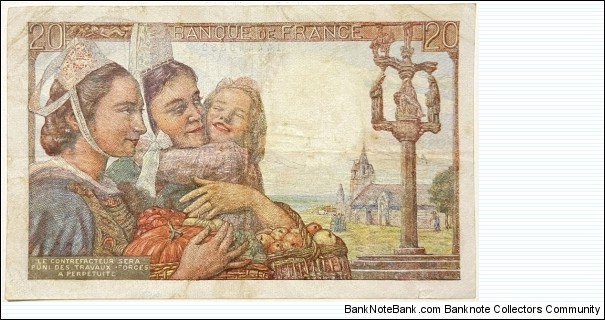 Banknote from France year 1942