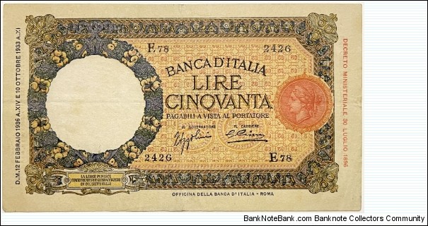 50 Lire Banknote