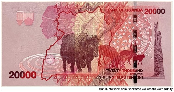 Banknote from Uganda year 2021