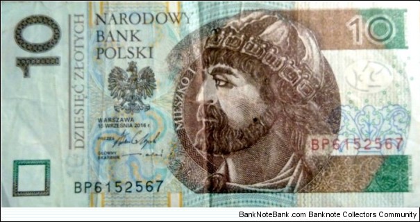 Poland 10 Złotych.
BP6152567 Banknote