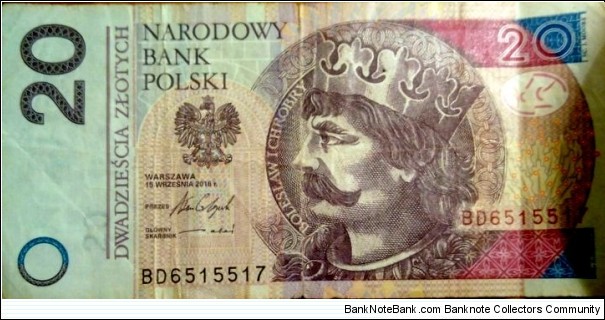 Poland 20 Złotych.
BD6515517 Banknote