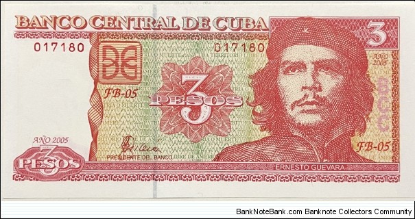 3 Pesos (Serial 017180) Banknote