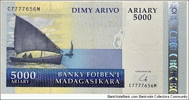 5000 Ariary Banknote