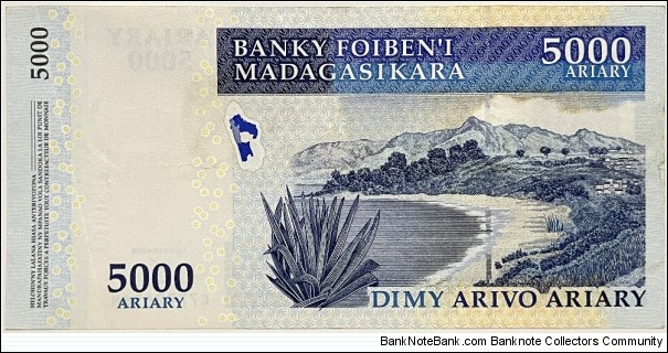 Banknote from Madagascar year 2009
