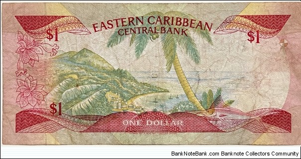 Banknote from East Caribbean St. year 1985