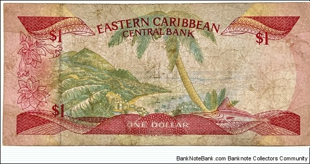 Banknote from East Caribbean St. year 1985