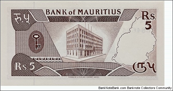 Banknote from Mauritius year 1985