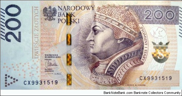 200 Złotych. CX9931519 Banknote