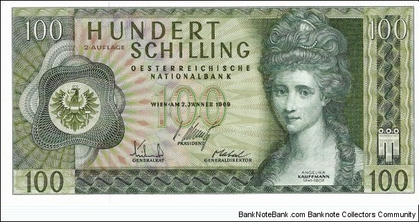 AUSTRIA 100 Schilling 1969 Banknote