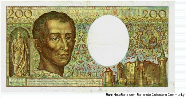 Banknote from France year 1989