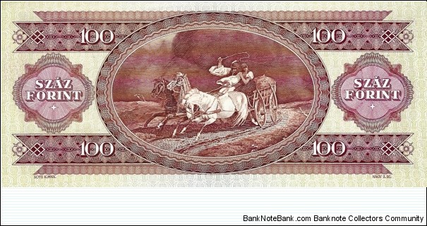 Banknote from Hungary year 1989