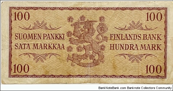 Banknote from Finland year 1957