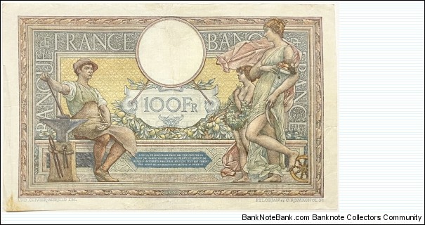 Banknote from France year 1926