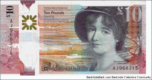 SCOTLAND 10 Pounds 2016 (The Royal Bank of Scotland) Banknote