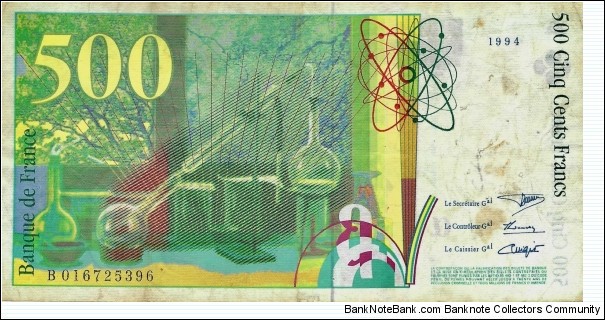 Banknote from France year 1994