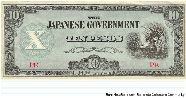 PHILIPPINES 10 Pesos 1942 (Japanese Occupation) Banknote