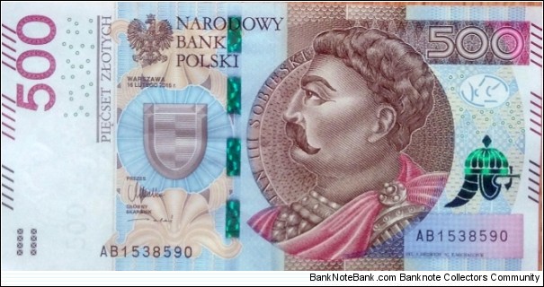 Poland 500 Złotych.
AB1538590 Banknote