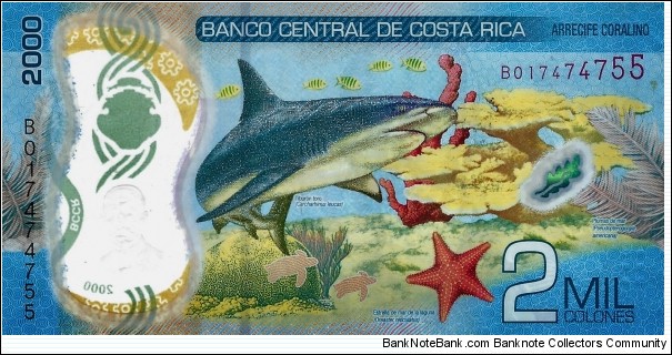 Banknote from Costa Rica year 2018