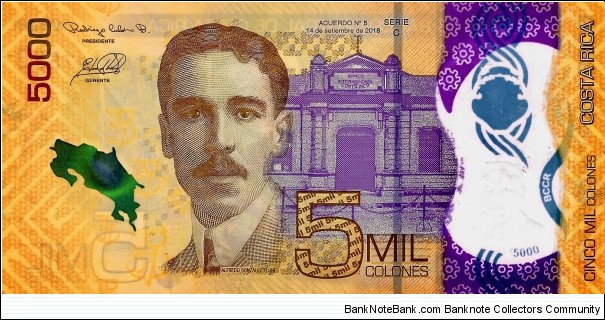 COSTA RICA 5000 Colones Banknote