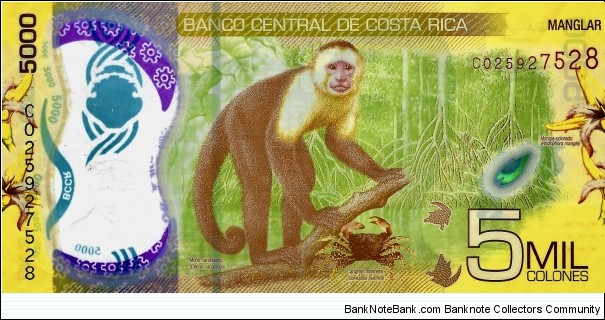 Banknote from Costa Rica year 2018