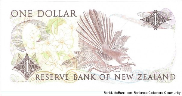 Banknote from New Zealand year 1987