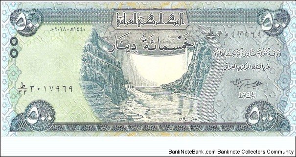 500 dinars; 2018 Banknote