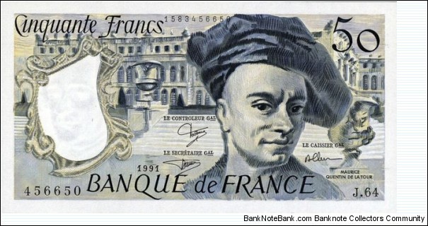 France 50 Francs - Quentin de la Tour Banknote