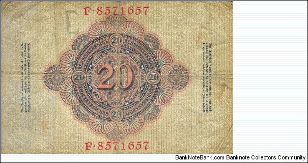 Banknote from Germany year 1910