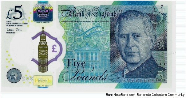 UNITED KINGDOM 5 Pounds 2024 Banknote