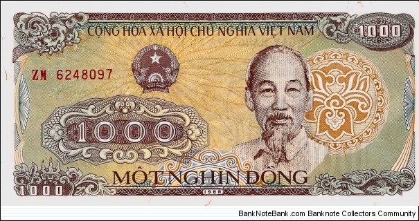 VIETNAM 1000 Dong 1988 Banknote