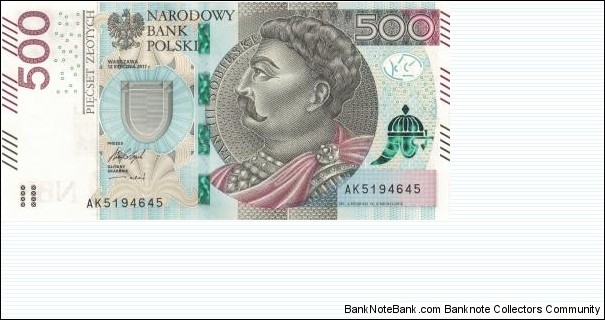 Poland 500 zlotych 2017	 Banknote