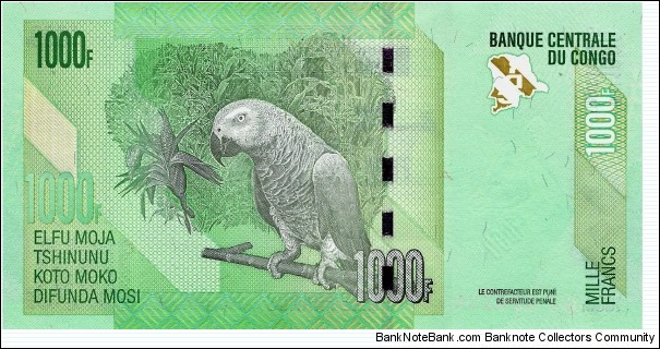 Banknote from Congo year 2012