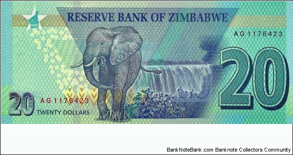 Banknote from Zimbabwe year 2020