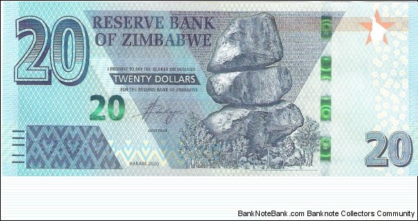 20 dollars; 2020.  Part of the Elephant Collection! Banknote