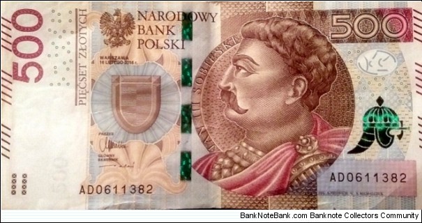 Poland 500 Złotych. 
AD0611382 Banknote