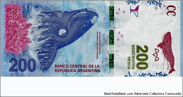 ARGENTINA 200 Pesos 2016 Banknote