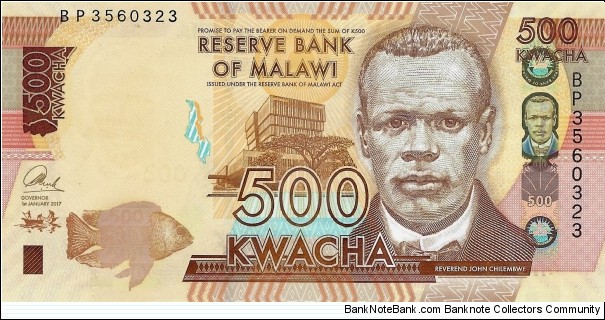 MALAWI 500 Kwacha 2017 Banknote