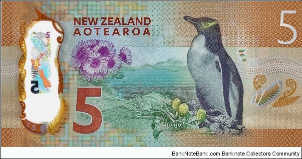 Banknote from New Zealand year 2015