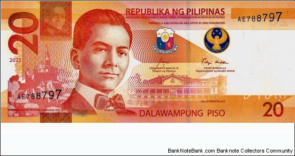 PHILIPPINES 20 Piso 2023 Banknote