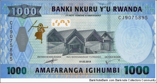 RWANDA 1000 Francs 2019 Banknote