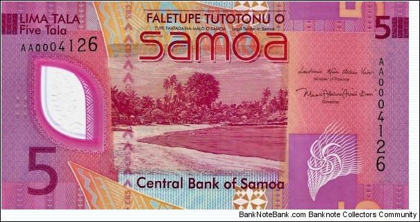 SAMOA 5 Tala 2023 Banknote