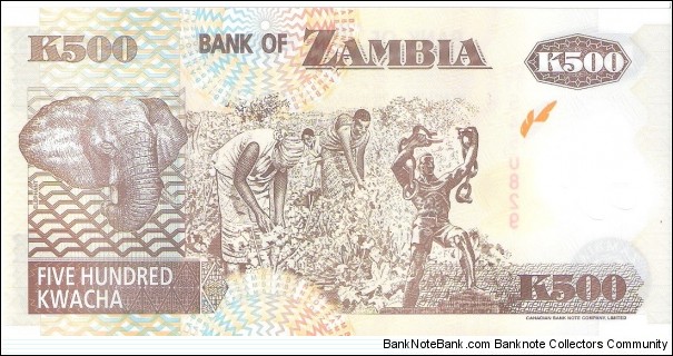 Banknote from Zambia year 2006