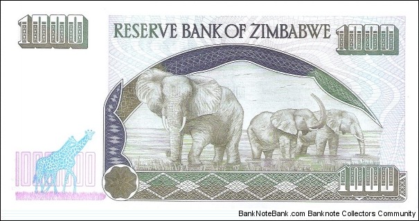 Banknote from Zimbabwe year 2003